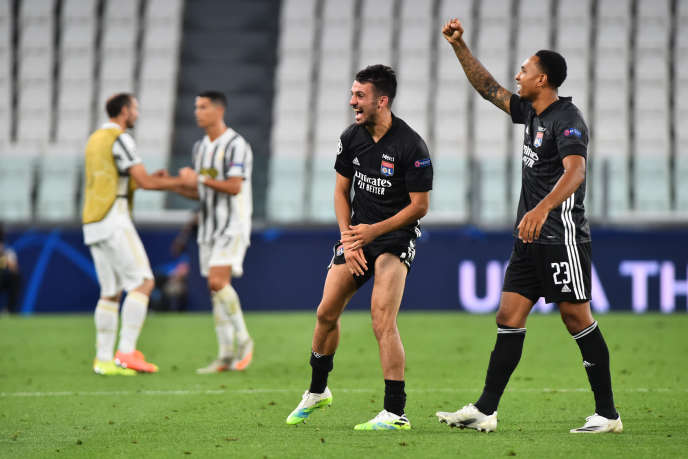 La joie des Lyonnais après leur qualification pour les quarts de finale de la Ligue des champions.